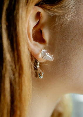 SILVER CRYSTAL ROCK MAXI PETAL CURVE