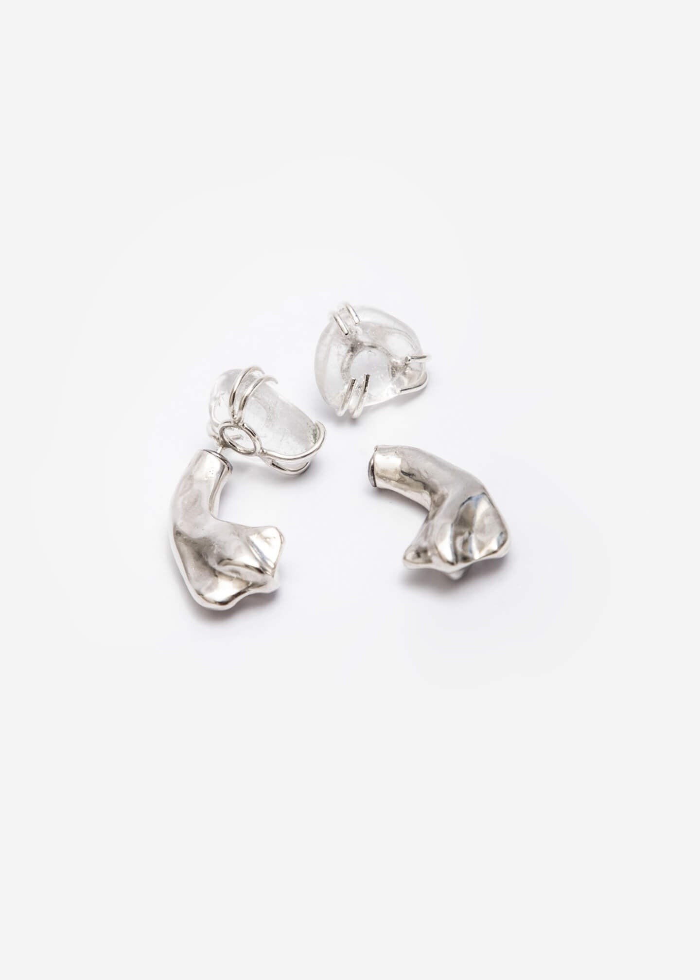 SILVER CRYSTAL ROCK MAXI PETAL CURVE