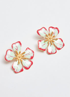GREEN SWIRL AURORA MIDI EARRINGS