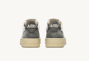 MEDALIST LOW SNEAKERS IN SUEDE AND LEATHER WHITE AND MILITARY