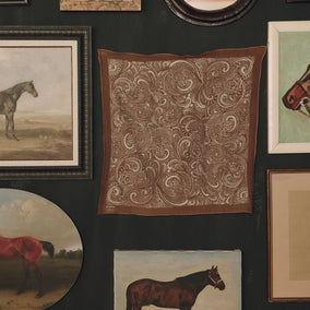 THE STETSON WESTERN PAISLEY SCARF IN RUST