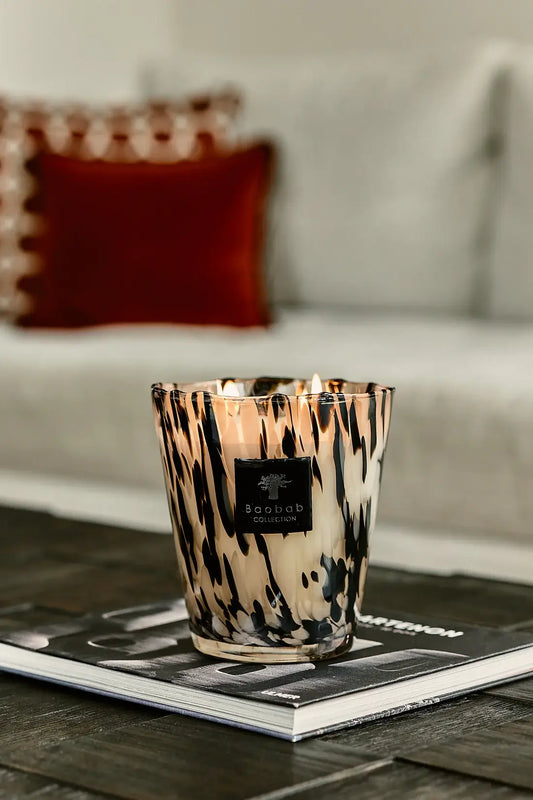CANDLE PEARLS BLACK- MAX 10