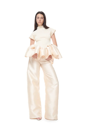 HEAVY SATIN BOYFRIEND STYLE TROUSERS