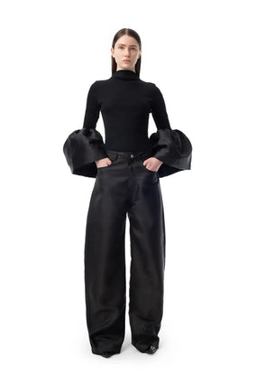 TURTLENECK PUFF SLEEVE TOP