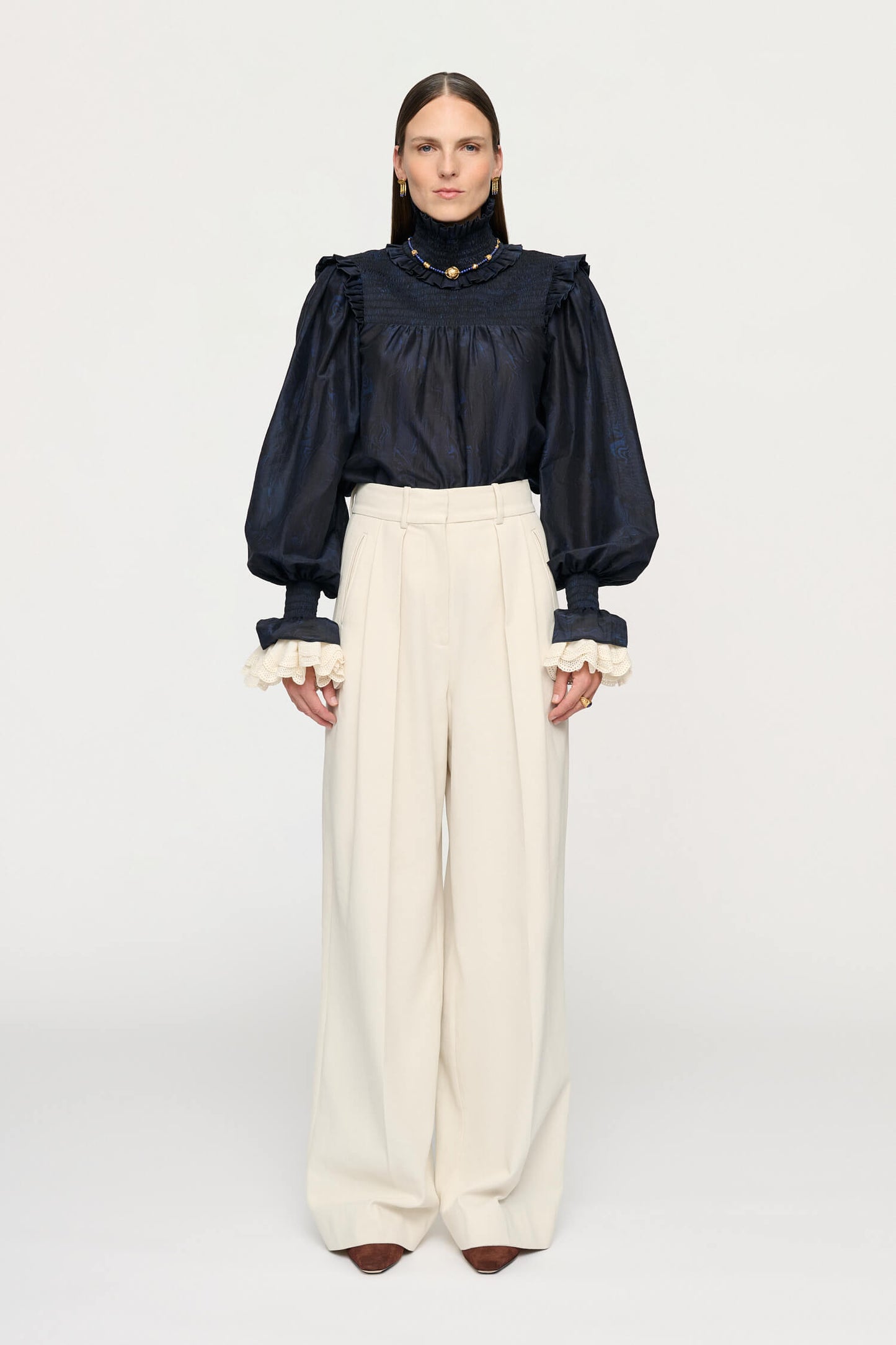 PAIGE SHIRRED BLOUSE