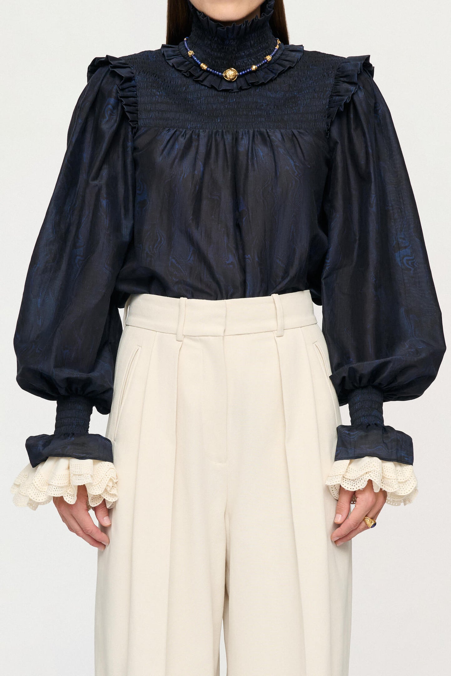 PAIGE SHIRRED BLOUSE