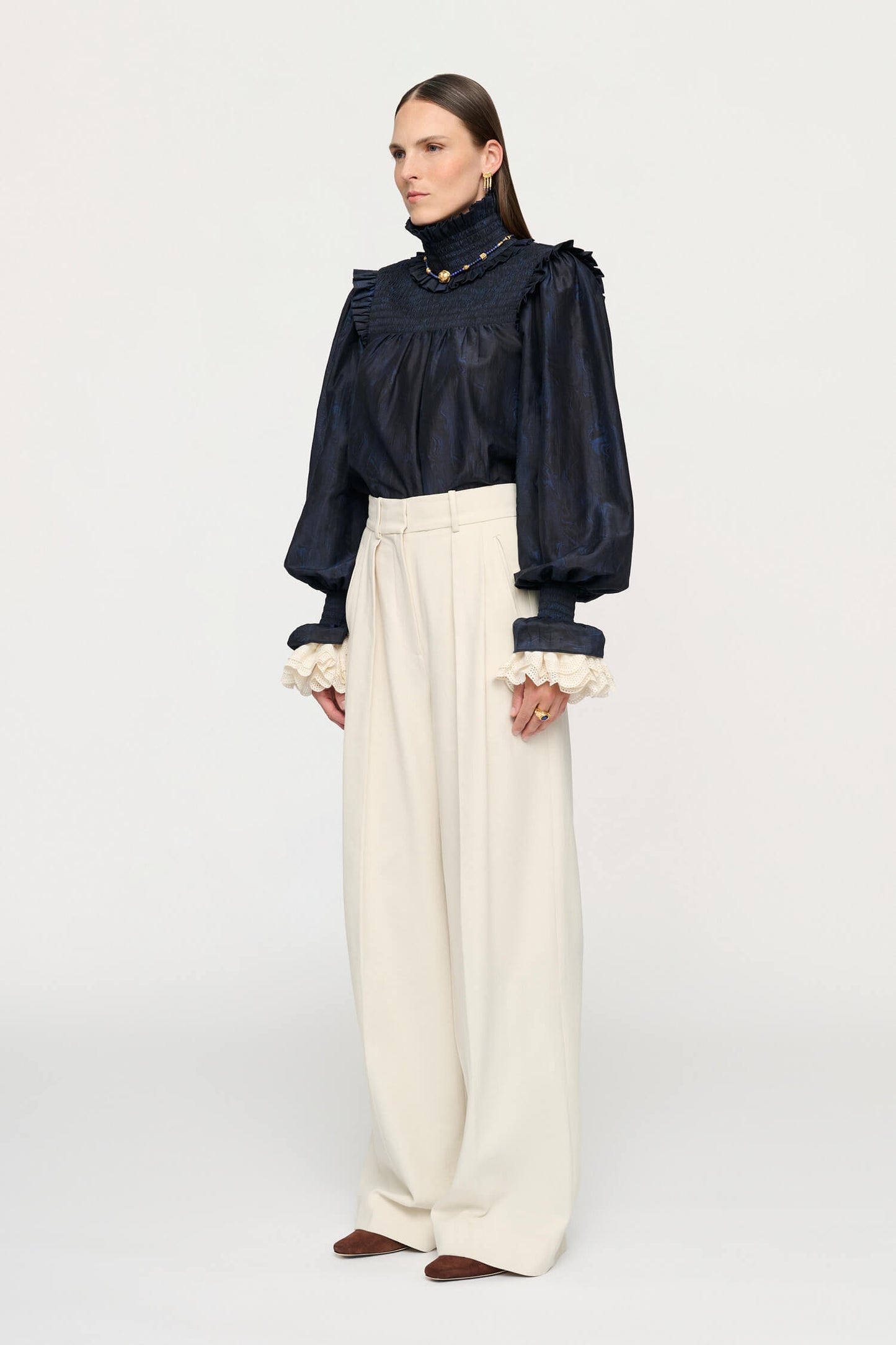 PAIGE SHIRRED BLOUSE