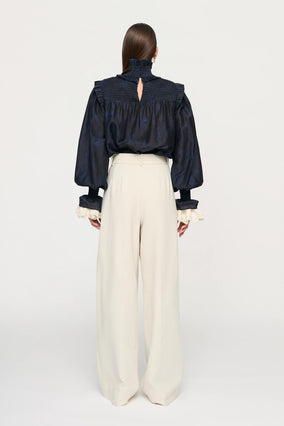 PAIGE SHIRRED BLOUSE