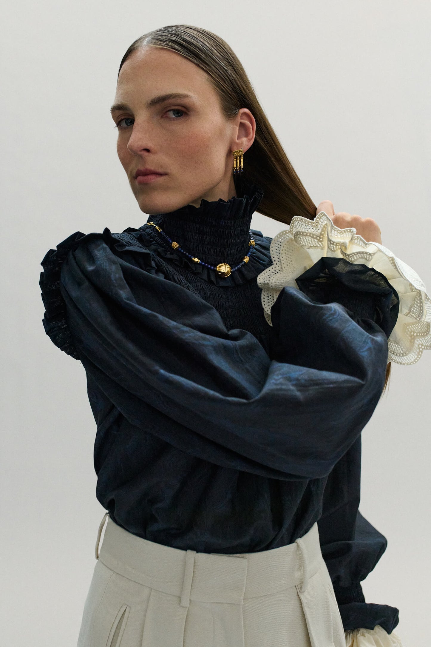 PAIGE SHIRRED BLOUSE