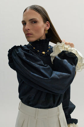 PAIGE SHIRRED BLOUSE
