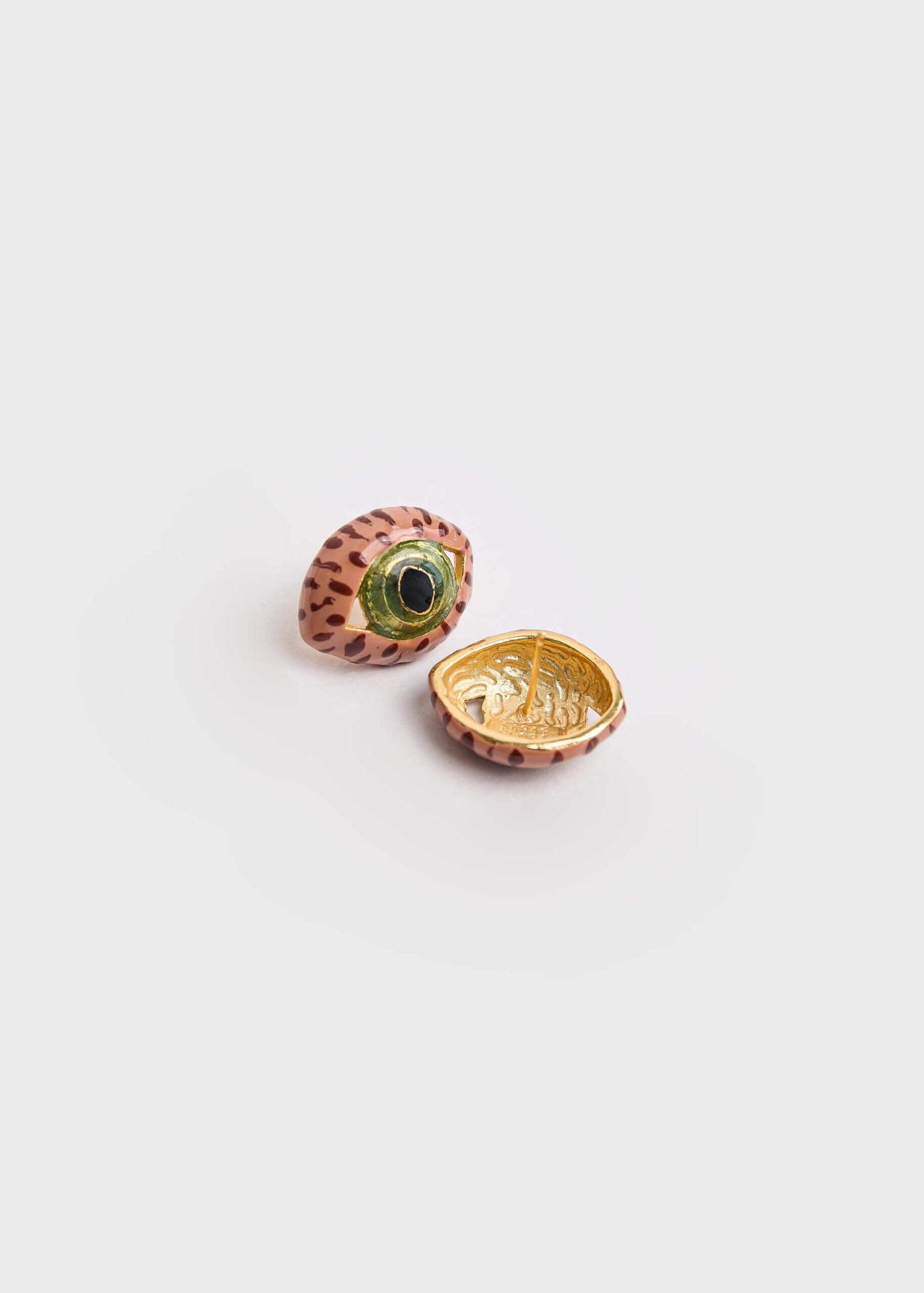TERRACOTTA MIDI CAT EYE EARRINGS