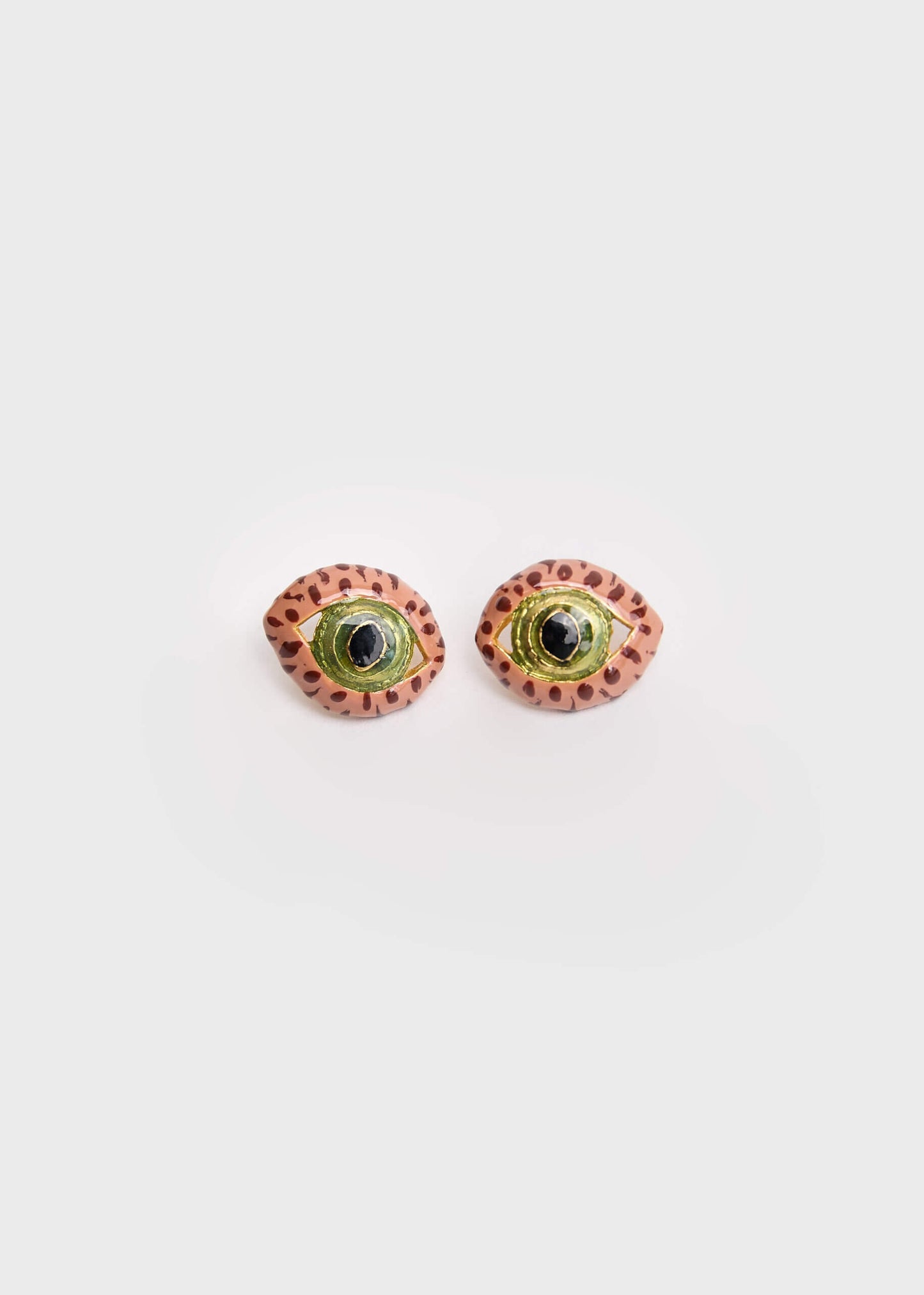 TERRACOTTA MIDI CAT EYE EARRINGS