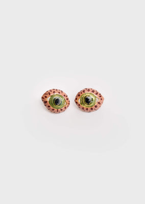 TERRACOTTA MIDI CAT EYE EARRINGS