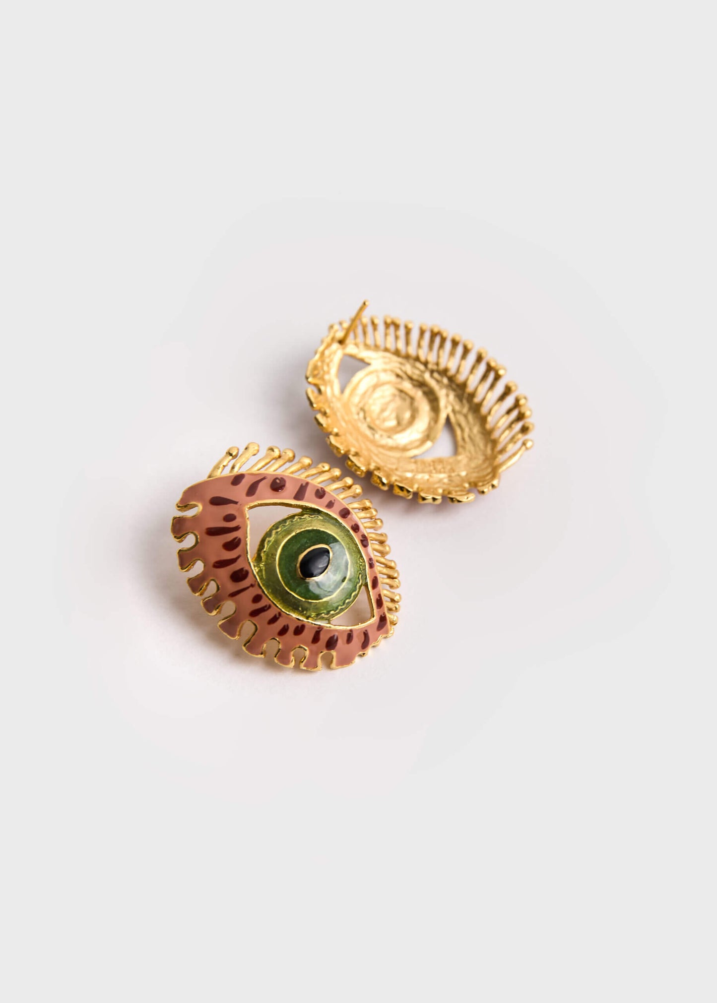 TERRACOTTA MAXI EYE EARRINGS
