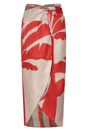 CAPURGANA LINEN WRAP SKIRT