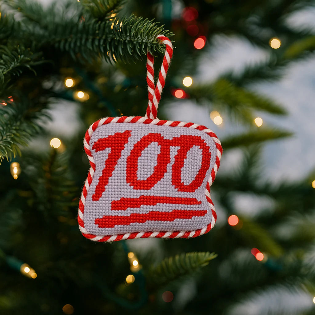 100 EMOJI NEEDLEPOINT ORNAMENT