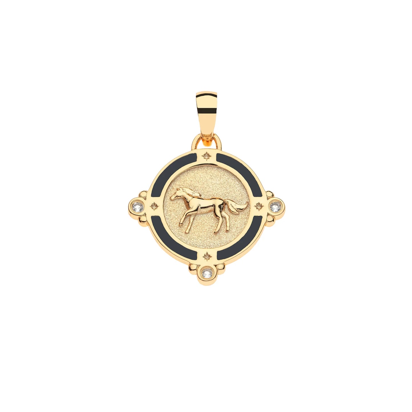 COURAGE HORSE PETITE EMBELLISHED ON 16-18" CLASSIC ROLO CHAIN