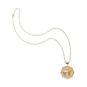 COURAGE JW SMALL PENDANT COIN ON 16-18" CLASSIC ROLO CHAIN