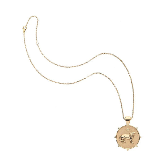 COURAGE JW SMALL PENDANT COIN ON 16-18" CLASSIC ROLO CHAIN
