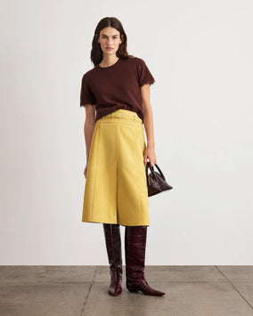 DAILEY CASHMERE TSHIRT SWEATER W/ LACE