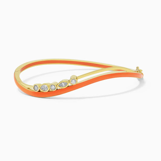 DIZZY DISCO BANGLE - ORANGE ON YG