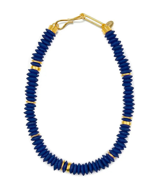 LAGUNA NECKLACE IN DARK ELECTRIC BLUE