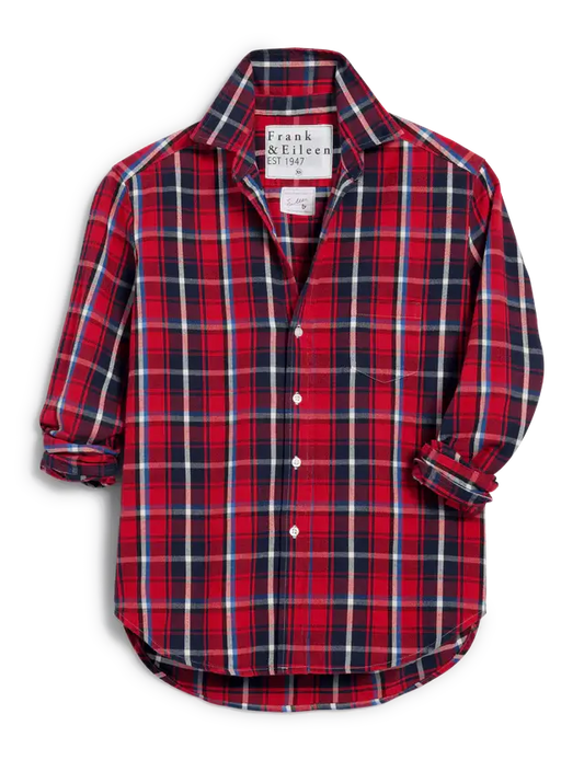 EILEEN IN RED, NAVY PLAID