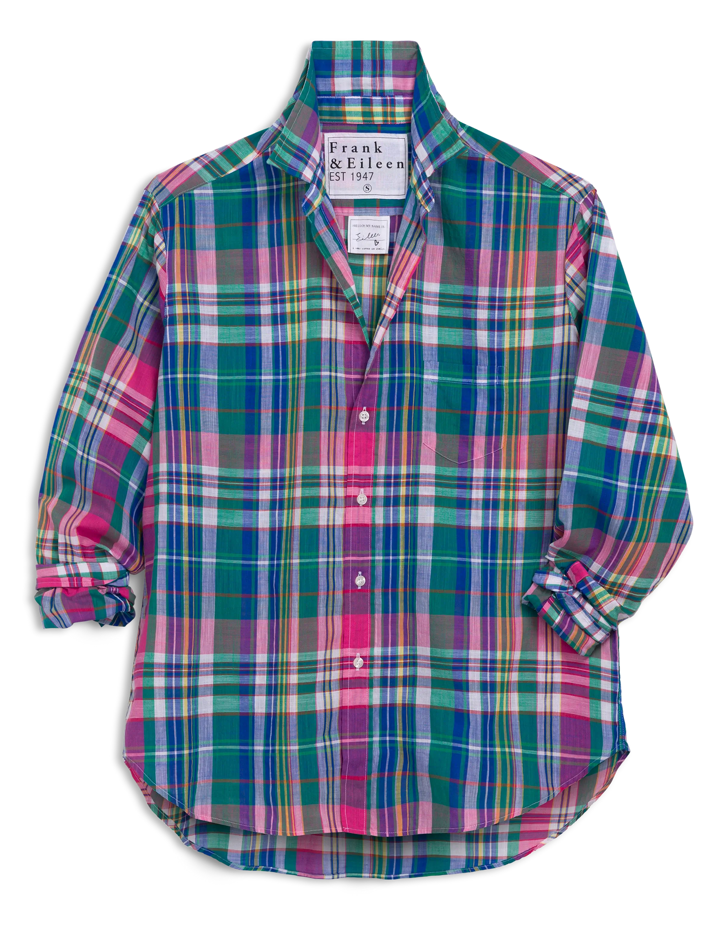 EILEEN IN GREEN, PURPLE, ORANGE PLAID