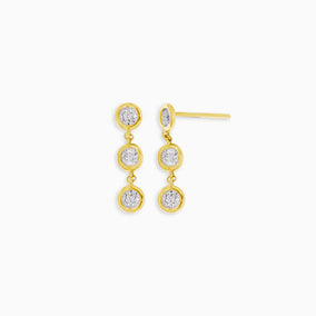 ESSENTIAL DIAMOND BEZEL DROP (3 STONE)