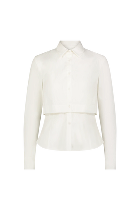 COTTON POPLIN LAYERED SHIRT