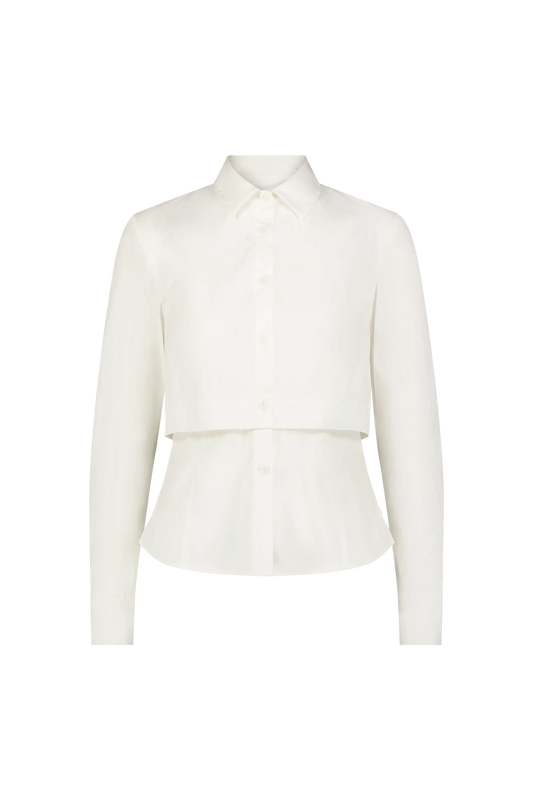 COTTON POPLIN LAYERED SHIRT