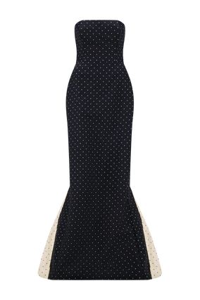 POLKA DOT JACQUARD CHLOE GOWN