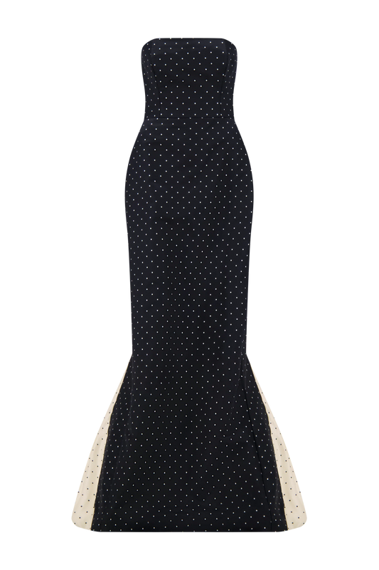 POLKA DOT JACQUARD CHLOE GOWN