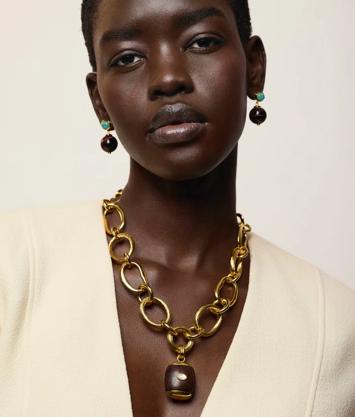 UMBRIA EARRINGS IN TIGER'S EYE