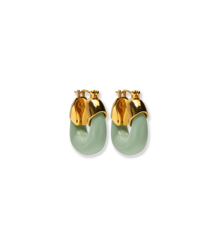 MINI ORGANIC HOOPS IN SEAFOAM