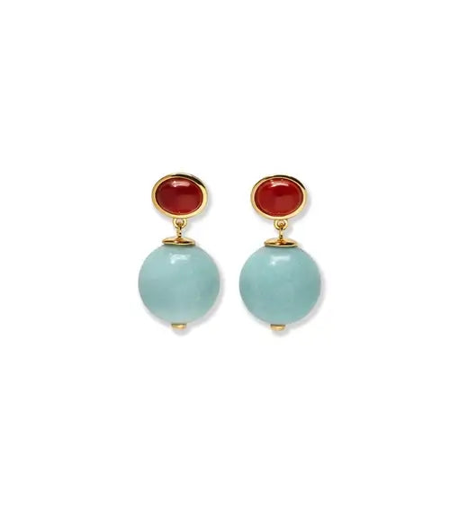 UMBRIA EARRINGS IN AMAZONITE