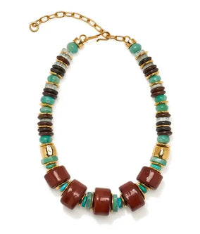 GRANADA NECKLACE IN ROSEWOOD