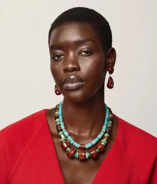 GRANADA NECKLACE IN ROSEWOOD