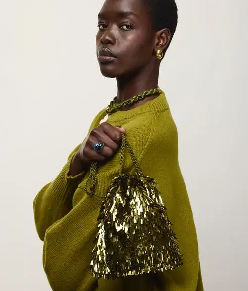 WOVEN COLLAR IN OLIVE BRANCH