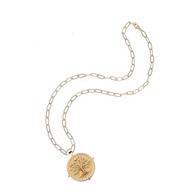 FAITH JW ORIGINAL PENDANT COIN ON 18" DRAWN LINK CHAIN