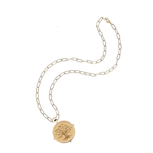 FAITH JW ORIGINAL PENDANT COIN ON 18" DRAWN LINK CHAIN