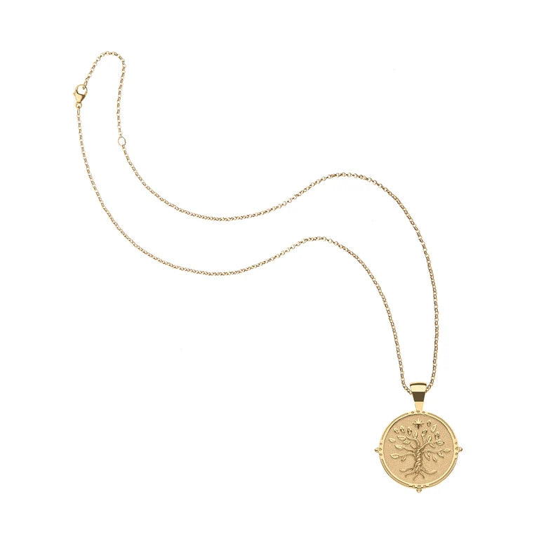 FAITH JW SMALL PENDANT COIN ON 16-18" CLASSIC ROLO CHAIN