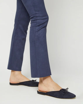 FAYE CROPPED SEAMED PANT- NAVY SUEDE