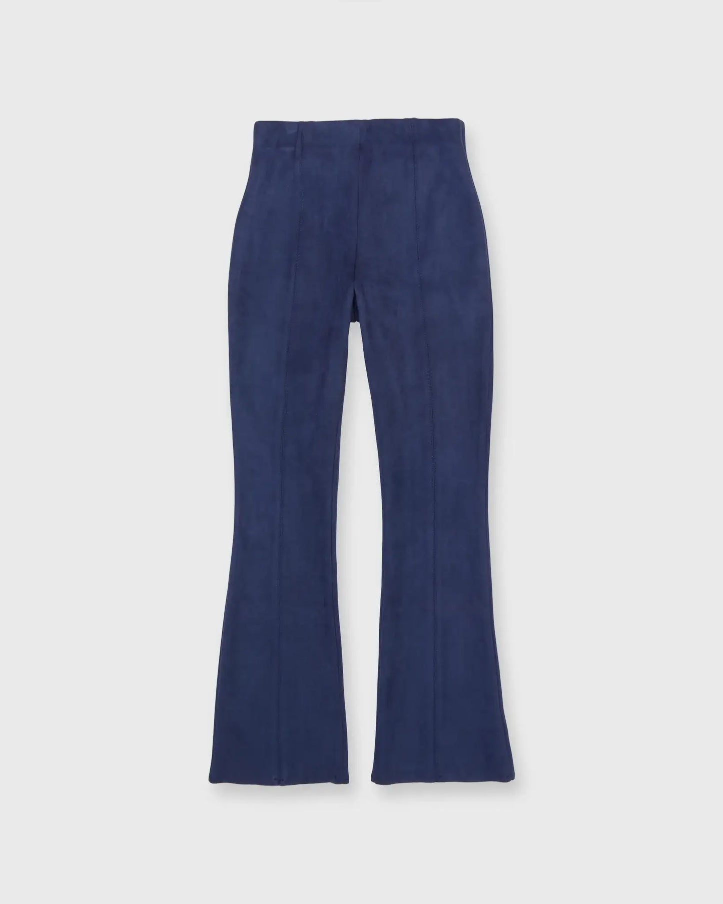 FAYE CROPPED SEAMED PANT- NAVY SUEDE