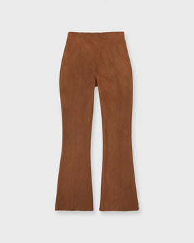FAYE CROPPED SEAMED PANT- COGNAC