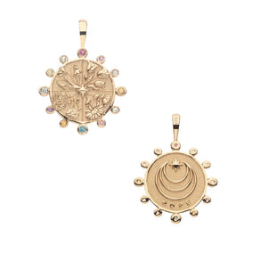 HOPE PETITE EMBELLISHED COIN ON 16-18" CLASSIC ROLO CHAIN