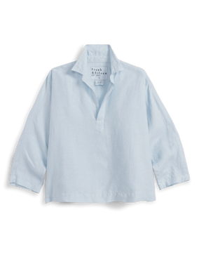 GABI POPOVER SHIRT- FRENCH BLUE