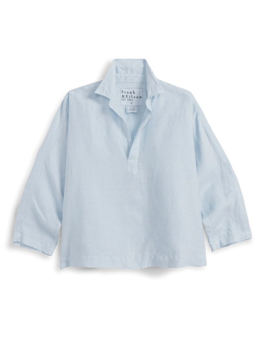 GABI POPOVER SHIRT- FRENCH BLUE