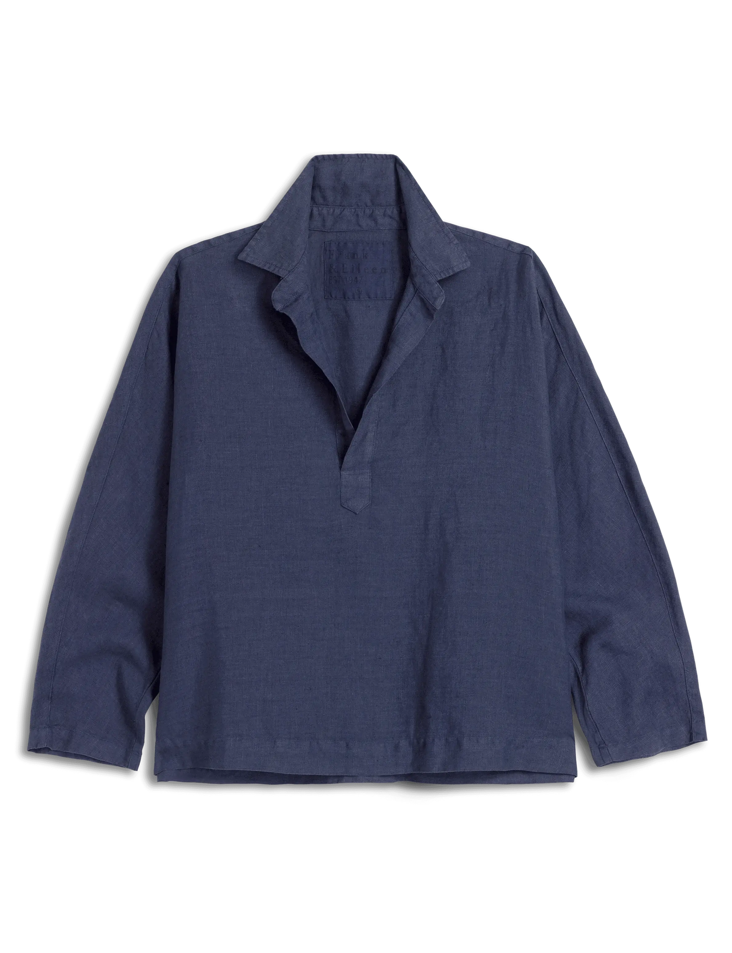 GABI POPOVER SHIRT- NAVY