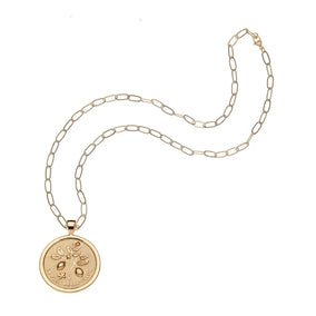 GRATITUDE JW ORIGINAL PENDANT COIN ON 18" DRAWN LINK CHAIN